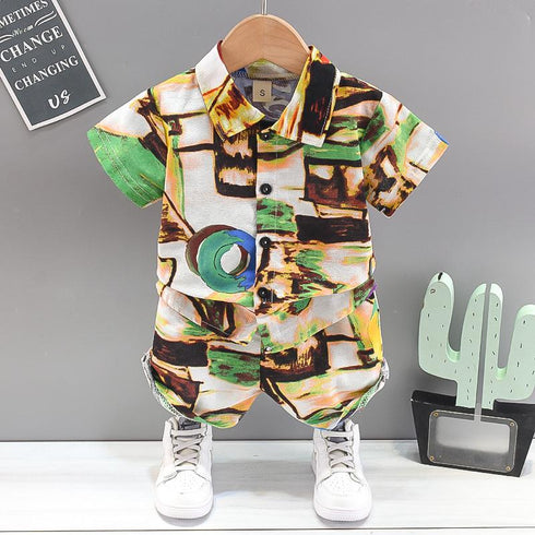 Children's Abstract Alphabet Printing Two-piece Set