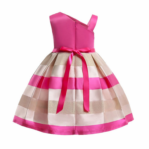 Girls' Dress European And American Children's Dress Little Girl Princess Dress Temperament Striped Dress Dress