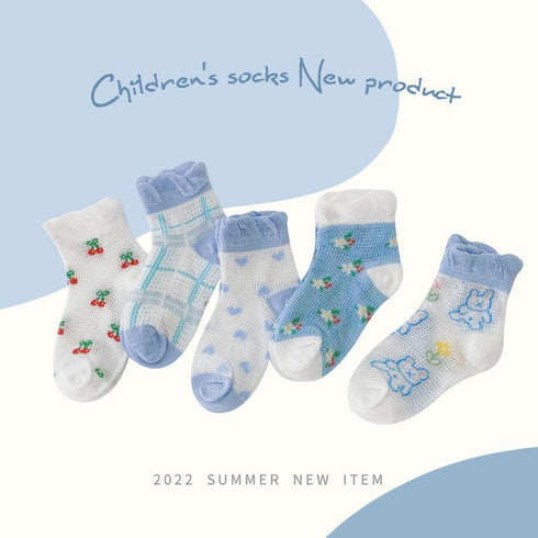 Children's Candy Colored Socks (five Pairs)