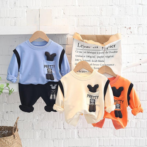 Boy's Spring and Autumn Dress Set Two-Piece Set