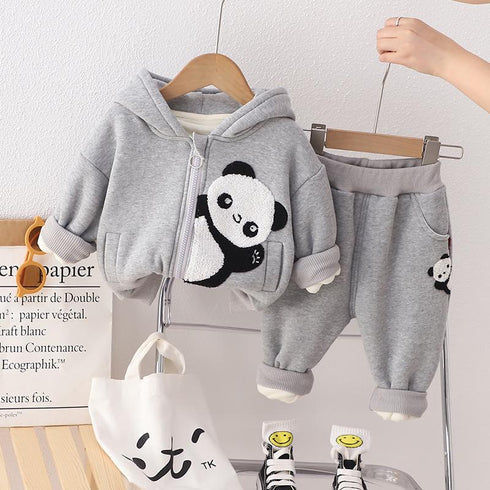 Children's Cashmere Suit Winter Dress Two-Piece Set