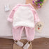 Autumn and winter home clothing girls padded warm pajamas