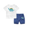 Boys' Summer Dinosaur Cartoon Short Sleeve Shorts Set