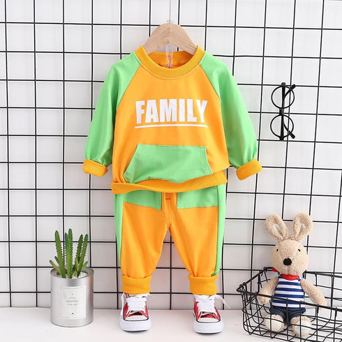 Boys spring and autumn leisure suit two-piece set