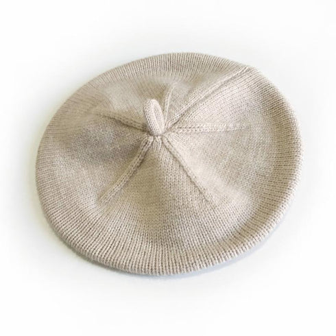 Solid color foreign style wool knit cap beret 9.44 inches