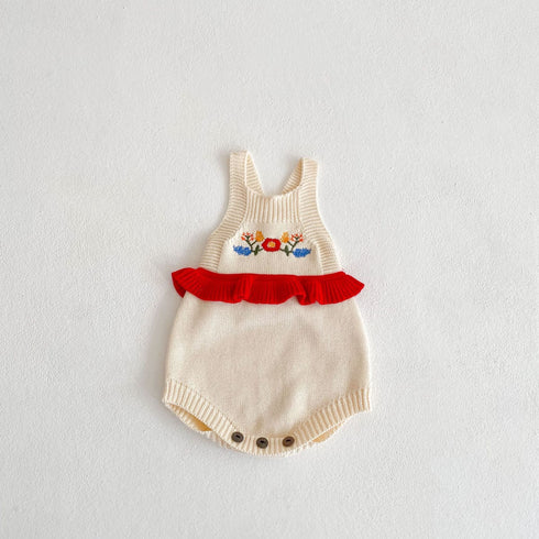 Cotton Knitted Embroidered Strap