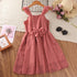 Girls Summer Suspender Little Bow Princess Dress