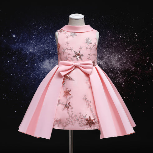 Children's Lapel Princess Dress