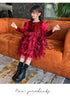 Festival plus velvet dress New Year Christmas dress dress red dress