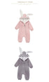 Autumn And Winter Baby Children's Clothing Rabbit Ear Jumpsuit Plus Velvet To Keep Warm