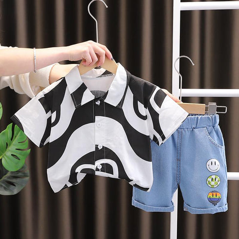 Boys summer short sleeve suit