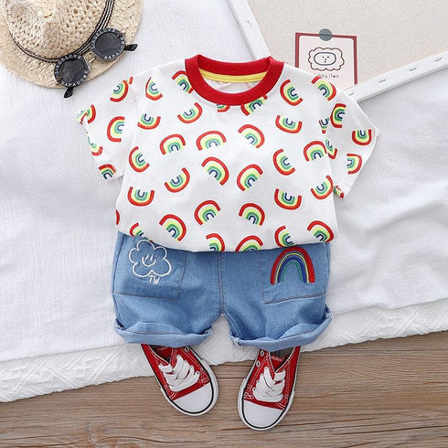 Boys summer suit two-piece set