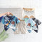 Tie Dyed Round Neck Short Sleeve Suit Casual Shorts Two Piece Set