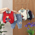 Boy's Long Sleeve Set Three-Piece Set