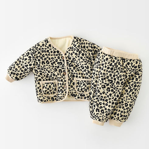 Infant suit plus velvet padded two-piece set