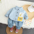 Spring and Autumn Boys Shirt Long Sleeve Set Two-Piece Set