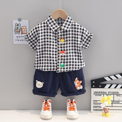 Boys summer suit short sleeve two-piece set