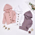 Boys and Girls Cotton Knit Hooded Top