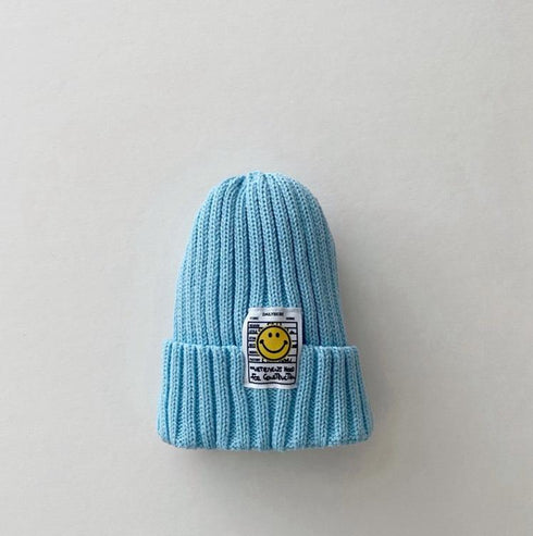 Baby patch smiley candy-colored wool hat smiley cone hat