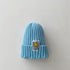 Baby patch smiley candy-colored wool hat smiley cone hat