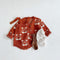 Bear-Print Cotton Knitted Harder Jacket Two-Piece Set
