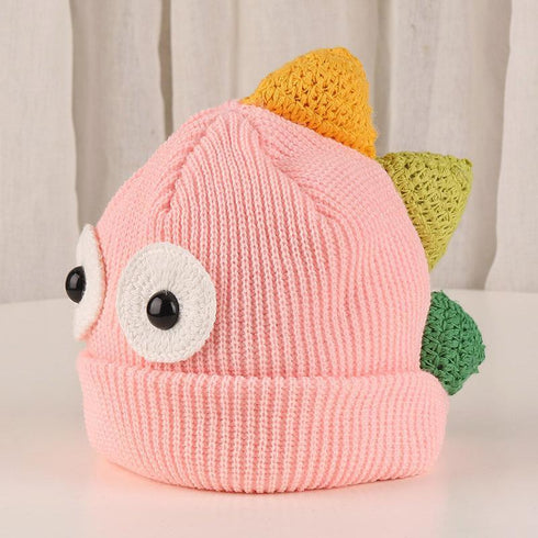 Autumn and winter dinosaur monster children's knitted wool cap 18.5-20.4 inch