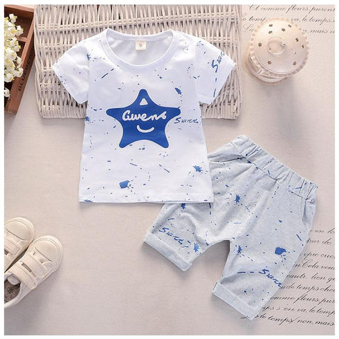 Summer Boy's Five-pointed Star Short Sleeve