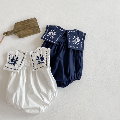 Summer embroidered sleeveless jumpsuit climbing suit