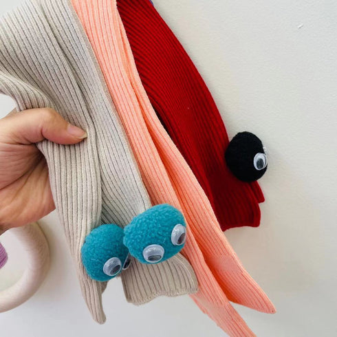 Big-eyed candy solid color socks