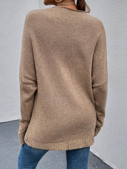 Women's Knitted Sweater for Autumn and Winter