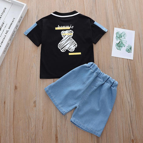 Children's suit short sleeve shorts two-piece set