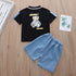 Children's suit short sleeve shorts two-piece set