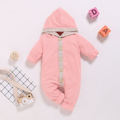 Children's wear autumn two-color button jumpsuit climbing suit
