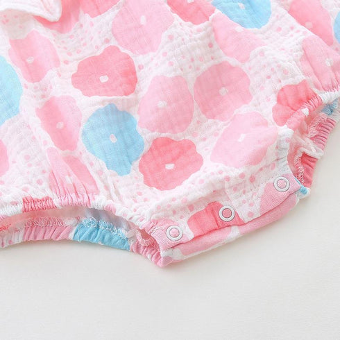 Summer New Baby Girl Thin Jumpsuit Baby Girl Sleeveless Condole Belt Triangle Bag Cute Cotton