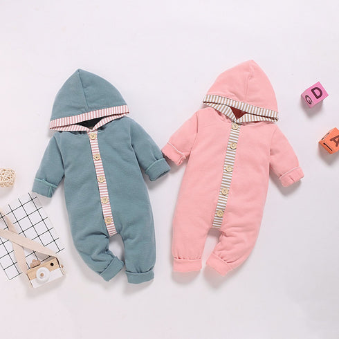 Children's wear autumn two-color button jumpsuit climbing suit