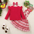 Christmas printed long sleeve three-piece set