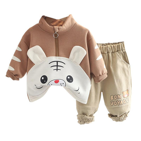 Spring and Autumn Boys Suit Long Sleeve Two-Piece Set