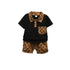 Summer boys suit short sleeve shorts two-piece set