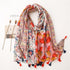 Small Fresh Cotton and Hemp Scarf Bohemian Printed Scarf