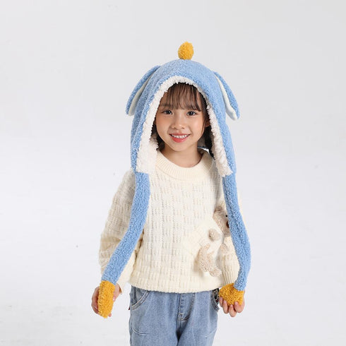 Children's Hat Autumn And Winter Cute Dinosaur Hat Plus Velvet Warm Circumference 19.7-21.3 inch