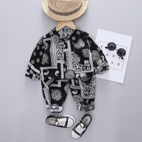 Children's Spring and Autumn Set Two-Piece Set