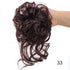 Synthetic bun wig fluffy hair ring ball head
