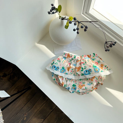 Printed Skirt Wrap Fart Pants Infant Children's Summer Dress Foreign Style Shorts