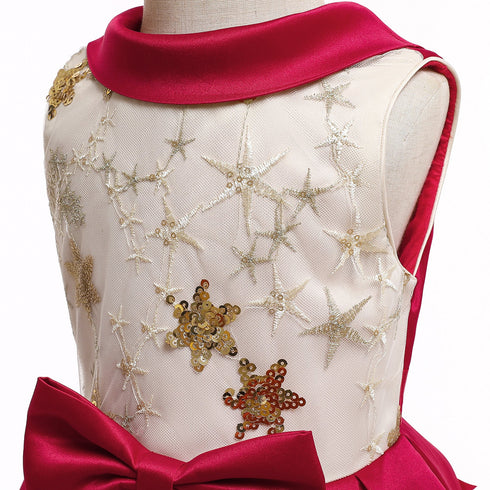 Girls' Dress Star Embroidered Sequin Princess Dress Dress Children's Dress