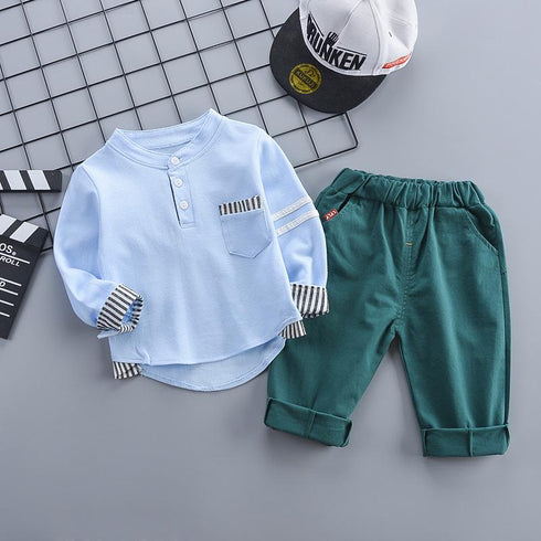 Boys spring and autumn suit two-piece set