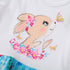 Girl's Flying Sleeve Dress Cartoon Print Princess Dress