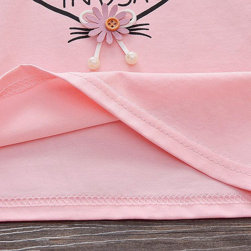Female Baby Cotton T-shirt Short Sleeve Girl Summer Coat Summer New