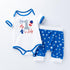 Holiday Style Independence Day Printed Short Sleeved Khaki Star Harun Pants Set