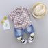 Boys summer short sleeve suit two-piece set