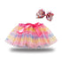 European And American New Style Girls' Skirt With Inner Lining, Bowknot, Hairpin, Mesh And Fluffy Skirt